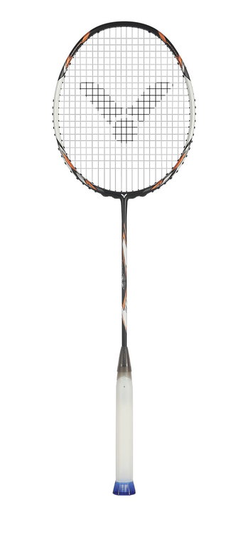 Victor Badmintonschläger Auraspeed 100X TD (kopflastig/steif) schwarz/orange - unbesaitet -
